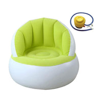 The Kids Inflatable Sofa Chair deflated and folded, ready for travel or storage.