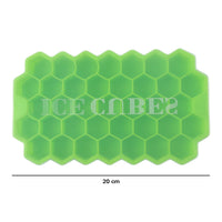 Honeycomb pattern ice cube tray in flexible silicone material