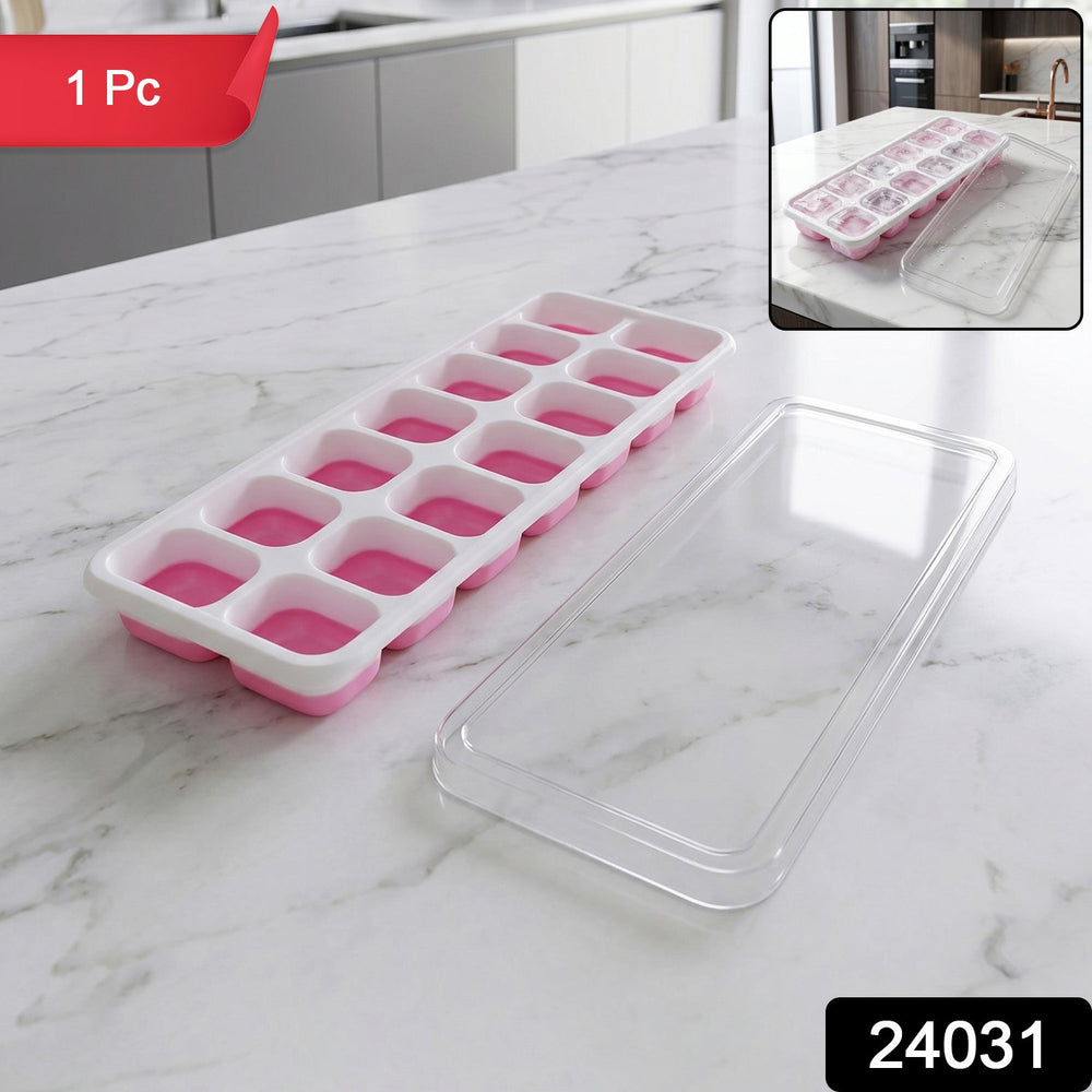 Plastic Ice Cube Tray Ð Durable with Lid for Easy Freezing Kitchen