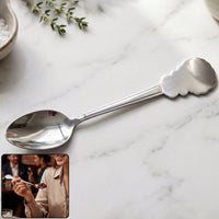 Stainless Steel Dinner Spoon Ð Elegant Carved Handle for Dai Kitchen Storage