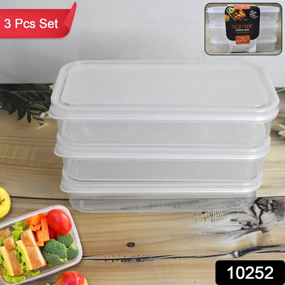 Plastic Lunch Box Set Kitchen Storage Organizer Solution