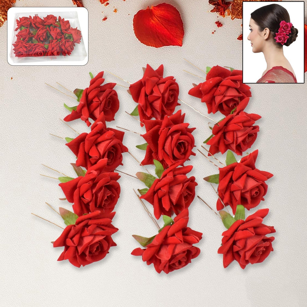 Red Rose Hair Clip Home Organization Storage Solution