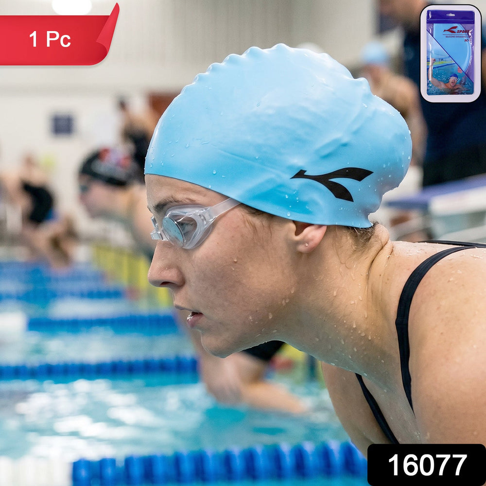 Waterproof Stretchable Silicone Swim Cap Ð Fits All Ages for Home Organization