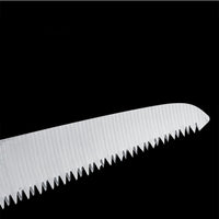 Detailed shot highlighting the durable construction of the tree pruning saw.