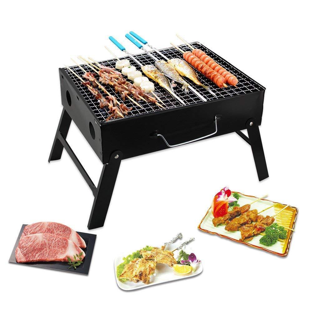 Folding Charcoal Grill Portable Travel Essential Organizer Storage