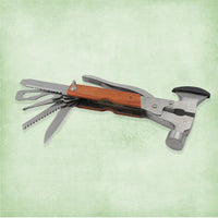 The handy hammer multitool with its redwood handle, an ideal gift for Dad.