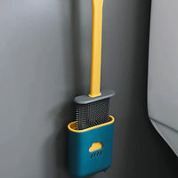 Silicone Toilet Brush – Quick-Dry Holder, Flexible Bristles | Velvet Wipe Your Brand