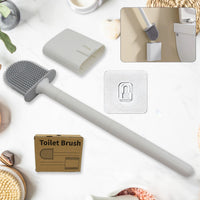Silicone Toilet Brush – Wall-Mounted, Anti-Drip Cleaner | Velvet Wipe Your Brand
