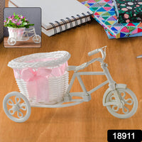 Cycle-shaped plastic flower vase for indoor decoration