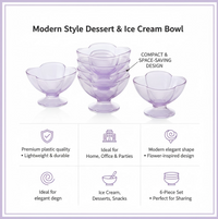 Food-grade plastic dessert bowls showcasing their durable material.