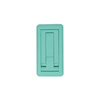 White foldable plastic mobile phone stand on white background