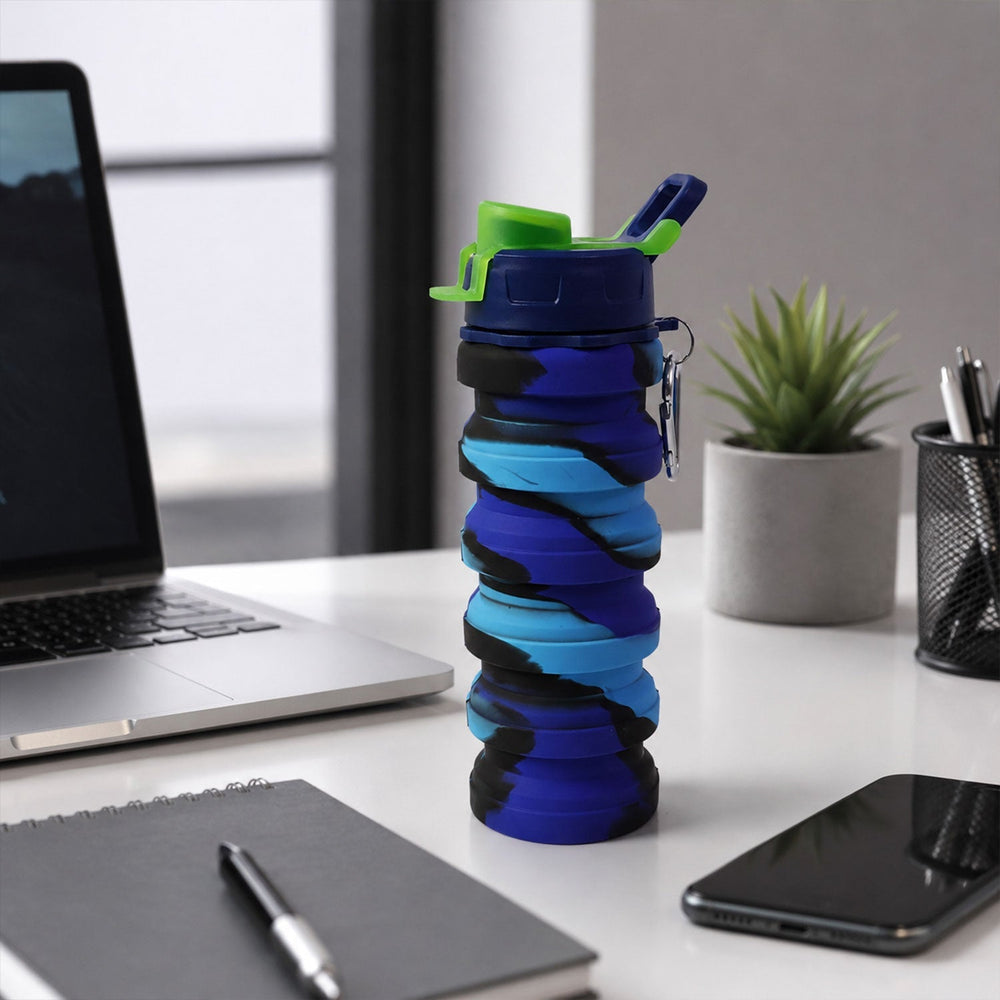 Sili Fold Collapsible Silicone Water Bottle Ð Leakproof & Po Portable Travel
