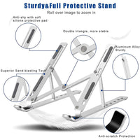 Portable Laptop Stand – 6-Angle Metal Riser for Desk | Wiregenix Your Brand
