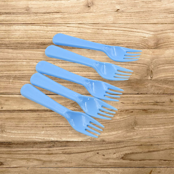 Reusable Plastic Forks – 5-Piece Heavy Duty Set | Serve Stellar
