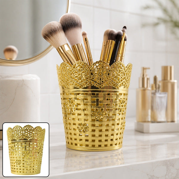 Makeup Brush Holder Metal Mesh Desk Organizer Stand for Vanity (1 Pc) Your Brand