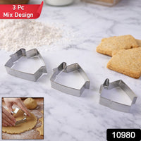 Durable stainless steel house-shaped cookie cutters for baking and fondant work