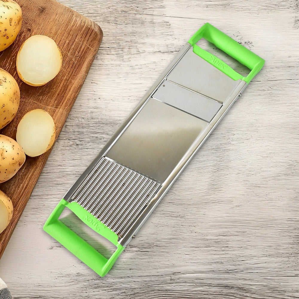Stainless Steel Vegetable Slicer - Durable 2-in-1 Mandoline Cutter - product image