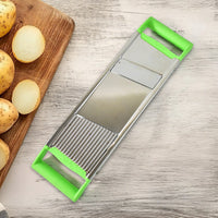 Stainless Steel Vegetable Slicer - Durable 2-in-1 Mandoline Cutter - product image