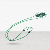 Elastic drying rope with hooks, showing its flexibility for various uses.