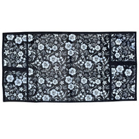 Top view of a microwave cover showcasing its functional design and fabric texture.