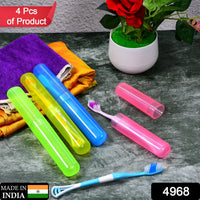 Close-up of a single plastic toothbrush cover, highlighting its design.