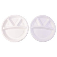 Durable disposable serving plate with four separate food compartments