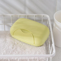 Top-down view of the waterproof Travel Soap Box, emphasizing its secure seal.