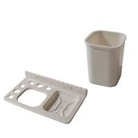 Wall Mounted Toothbrush Holder – 3in1 Multi-Compartment Organizer Your Brand