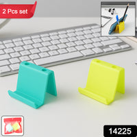Mobile Phone Stand & Pen Holder – Compact Desk Organizer (2 Pc) Your Brand