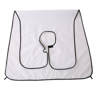 Beard grooming bib laid flat, showcasing its simple design and easy-to-use features.