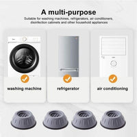 Rubber and PVC washer dryer vibration pads with suction feet