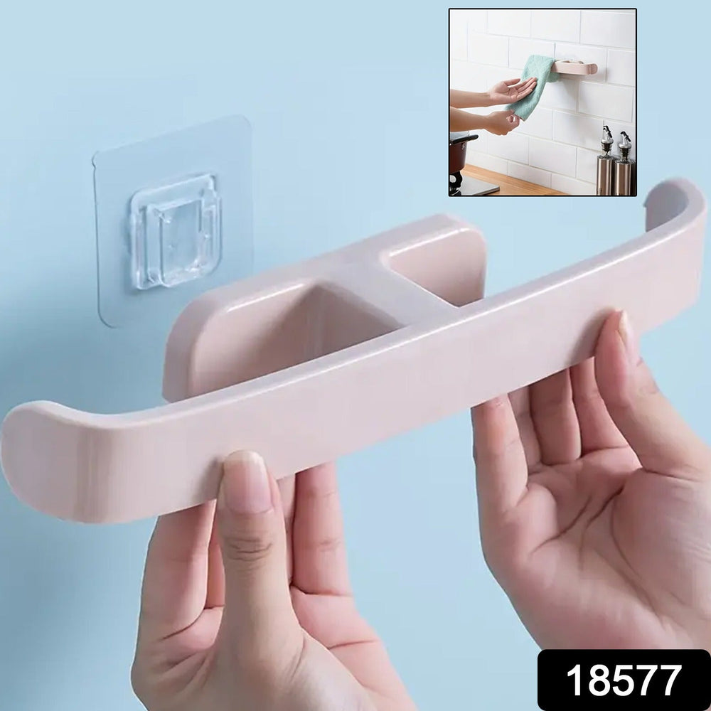 Self-Adhesive Towel Rack Kitchen Storage Organizer Solution Storage