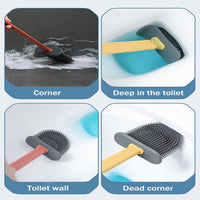Silicone Toilet Brush – Quick-Dry Holder, Flexible Bristles | Velvet Wipe Your Brand