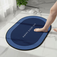 Non-Slip Oval Bath Mat – Super Absorbent Soft Velvet Surface Your Brand
