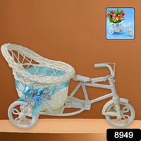 Bicycle Flower Pot Stand - Unique Plastic Home Decor Accent - product image