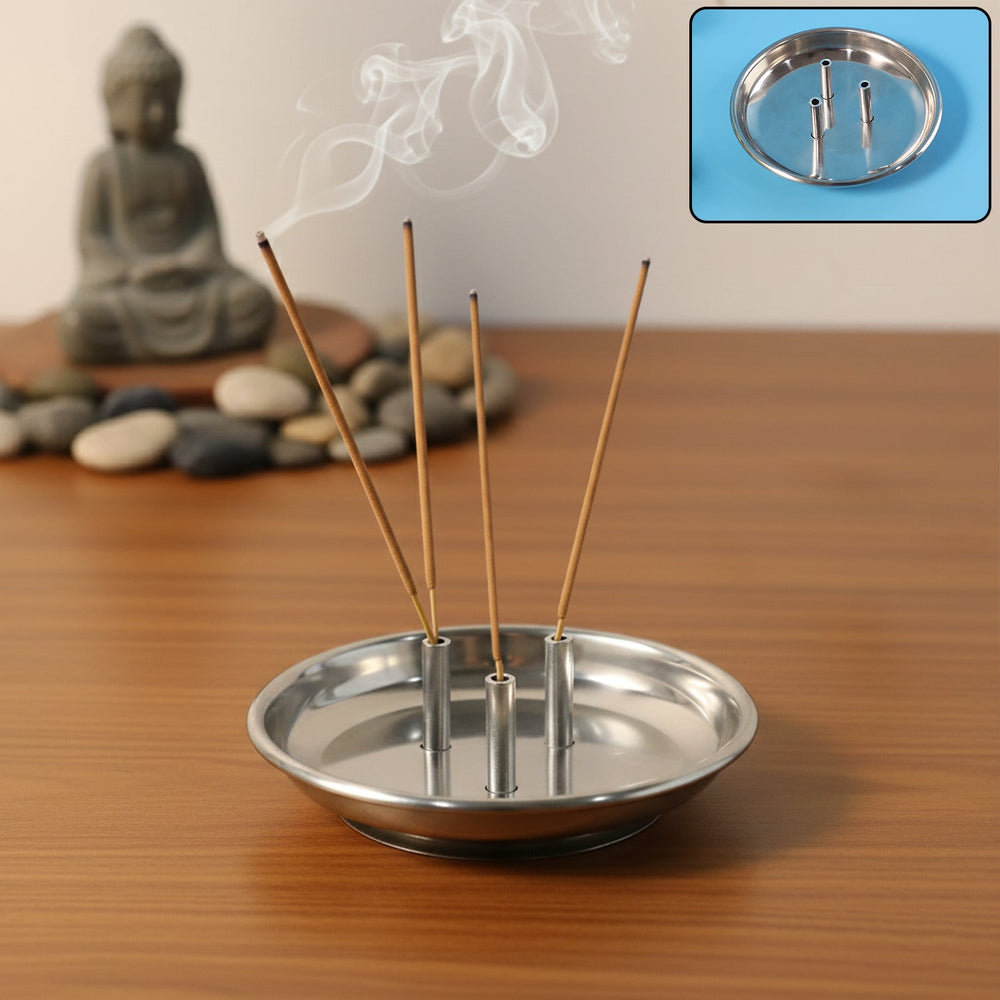 Stainless Steel Agarbatti Stand Multipurpose Storage Organizer Container