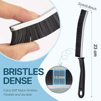 Corner Cleaning Brush – Long Handle Stiff Bristle Set (2 Pc) Your Brand