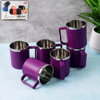 Stainless Steel Coffee Mug Set Home Organization Storage Solution