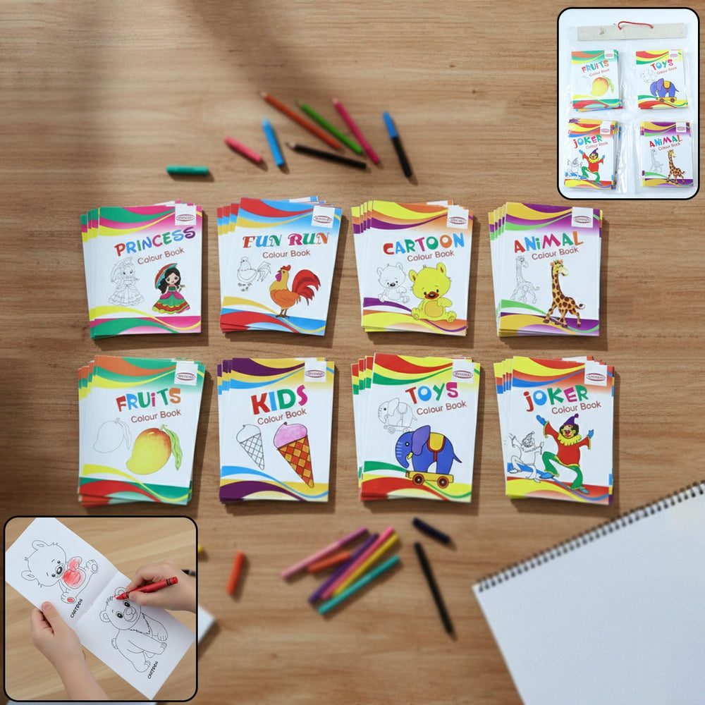 Kids Educational Colouring Book Set Home Organization Storage Solution