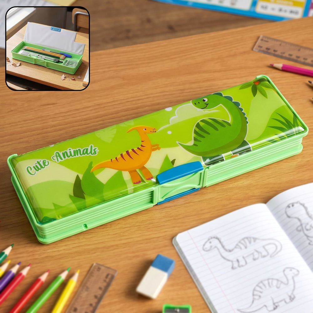 Kids Pencil Compass Ð Fun Animal Design with Secure Lid Kitchen Storage