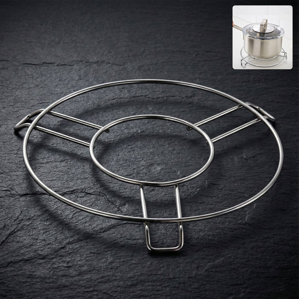 Stainless Steel Hot Pot Stand Kitchen Storage Organizer Solution