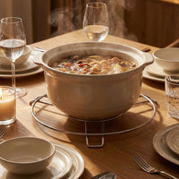 Heatproof stainless steel hot pot stand for safe cooking
