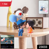Mini decorative couple figurine set for car interior and home