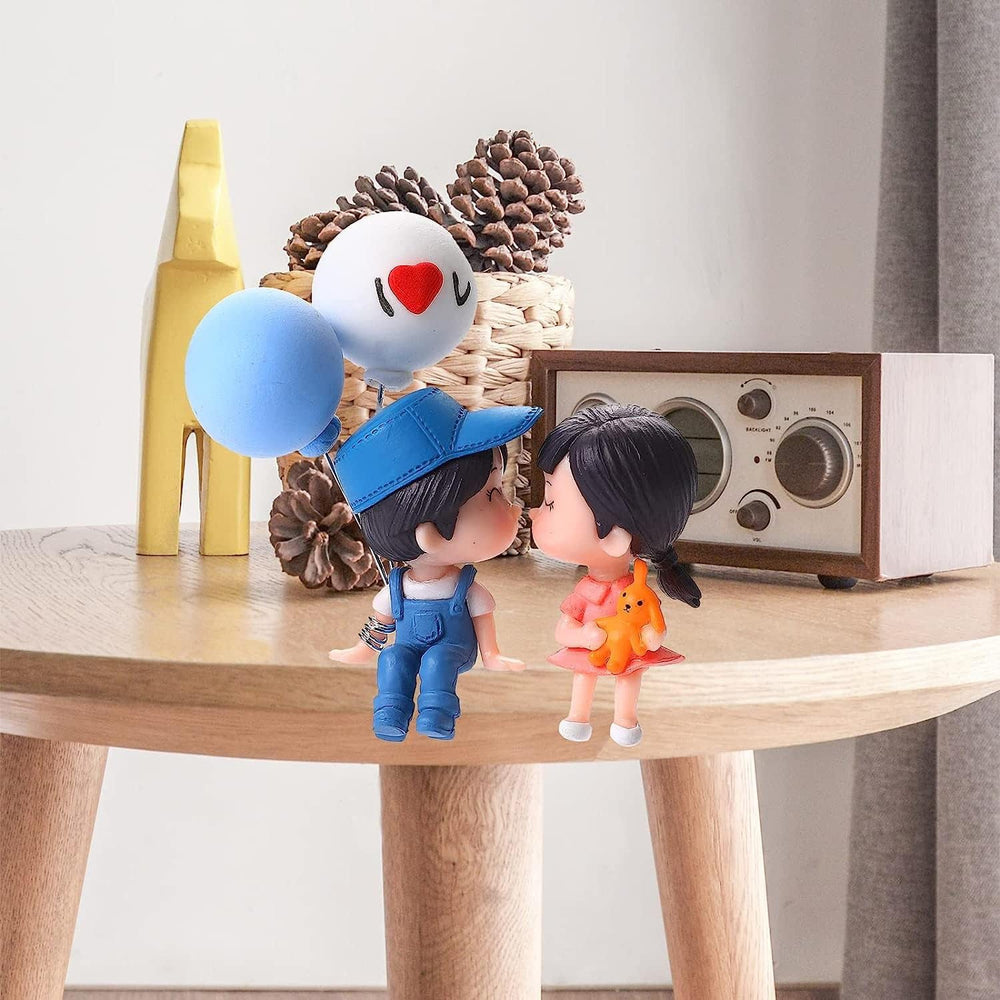 Cute Couple Car Dashboard Figurine Home Organization Storage Solution