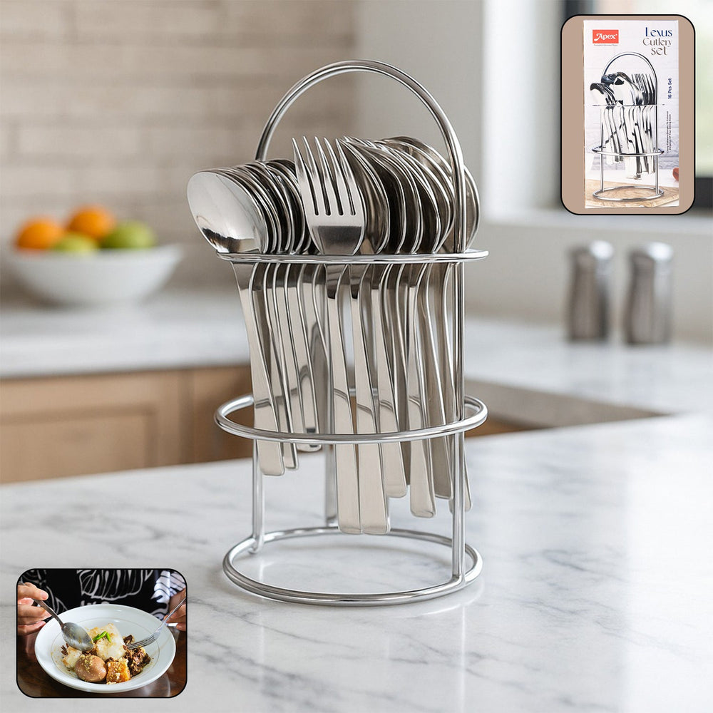 Stainless Steel Cutlery Set Home Organization Storage Solution