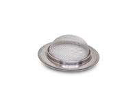 Detailed shot of the robust construction of the anti-clog sink strainer.
