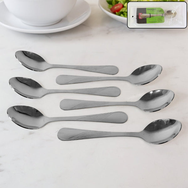 Stainless Steel Dining Spoon Set – Durable 6-Piece Collection