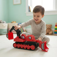 Toy construction excavator truck for children