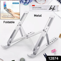 Portable Laptop Stand – 6-Angle Metal Riser for Desk | Wiregenix Your Brand