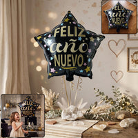 Black Star Feliz Ano Nuevo Foil Balloon Ð Bright Festive Dec Home